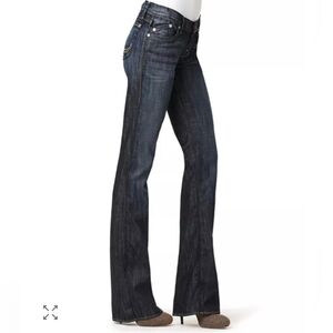 Rock & Republic Women's  Kassandra Low Rise Flare Dark Wash Denim Jeans Size 30